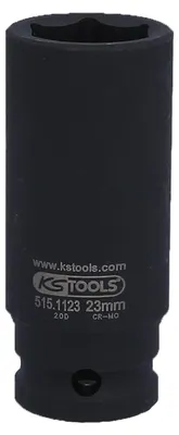 Zdjęcie produktu dla KS Tools 515.1123, Gniazdo udarowe, Czarny, 1 głowic(e), 1/2", Metryczny, 23 mm
