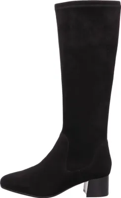 A single black boot shown from the side against a white background.