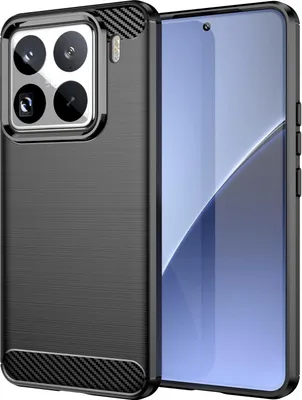 Produktbild von Mobigear Brushed Slim  Xiaomi 15 Pro Hülle Flexibles TPU Backcover - Schwarz