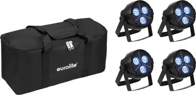 Productafbeelding van EUROLITE Set: 4x LED PAR-party hybride spots + softtas (20000949)