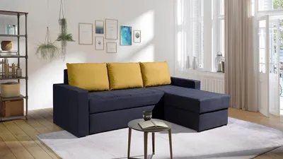 Zdjęcie produktu dla Narożnik DOMINO Do Salonu Pokoju Funkcja Spania Pojemnik na pościel