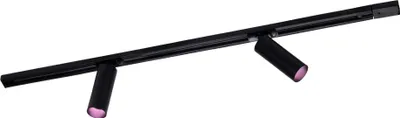 Produktbild von Ledvion - Schienensystem lampen, 1m, 1-Phasen, 4,9W, inklusive 2x GU10 LED , Schwarz, RGB, 2-flammig Spot, spotlight, deckenspot, deckenstrahler, strahler lampe