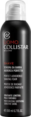 Zdjęcie produktu dla Collistar Uomo Perfect Adherence Shaving Foam, Mus do golenia, Mężczyźni, Skóra wrażliwa, 200 ml, Odżywiający, Ochrona, Kojąca, Butelka
