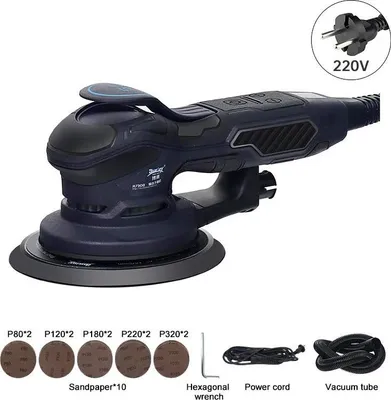Image de Ponceuse excentrique électrique - 350 W - Course de 5,0 mm - 11 000 tr/min - Plateau de ponçage 70 × 198 mm - 220 V - 50 Hz