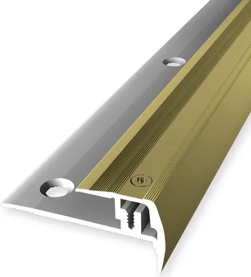 Produktbild von PROVISTON | Treppenkantenprofil | Metallprofil | Breite: 23 mm | Höhenausgleich: 7 - 16 mm | Länge: 1000 mm | Aluminiumprofil | Gold | 1 Stück