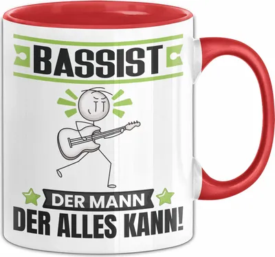 Produktbild von Bassist Tasse Geschenk für Bassist Der Mann Der Alles Kann Geschenkidee zum Geburtstag (Rot)