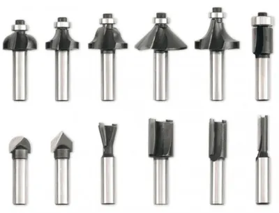 VOREL Holzfräser-Set 12-teilig, Schaft 8 mm