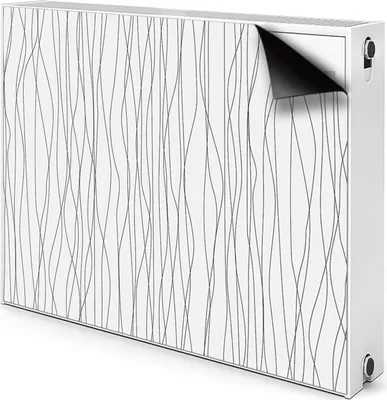 Obrázek produktu pro Magnetický kryt radiátoru Kryt radiátoru 90x60 cm - černý, trojúhelníky