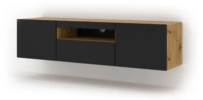 Zdjęcie produktu dla Homlando szafka RTV AURA 150 cm dąb artisan czarny mat