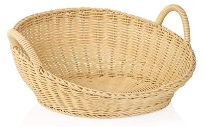 Zdjęcie produktu dla Zsyp na pieczywo z uchwytem Kosz na pieczywo jasnobeżowy Gastro okrągły ø 46 cm, polipropylen
