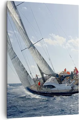 Produktbild von Bild auf Leinwand - Leinwandbild - Einteilig - Segelschiff Meer - 70x100cm - Wand Bild - Wanddeko - Wandbilder - Leinwanddruck - Wanddekoration - Leinwand bilder - Wandbild - PA70x100-4032