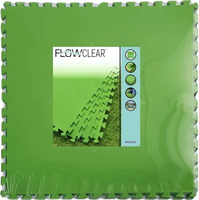 Produktbild von Bestway Flowclear Pool Bodenschutzmatten 9 Stk. Grün 5,47 m²