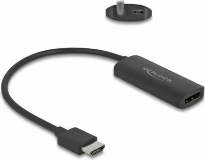 Produktbild von Delock Adapter HDMI-A Stecker zu DisplayPort Buchse 8K