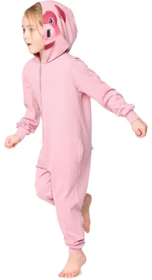 Image de Ladeheid - Combinaison de nuit pour enfants (filles et garçons) - Costume d'animal - Combinaison colorée à motifs d'animaux - Déguisement LA40-232 (cochon rose, 134-140)