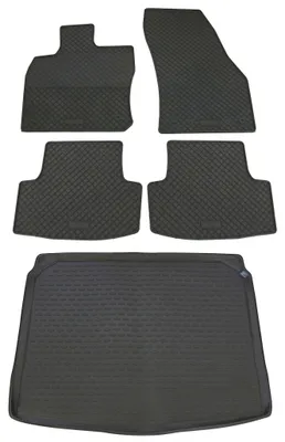 Produktbild von Gummi Kofferraumwanne + Fußmatten Set für Skoda Karoq, Bj. 2017-