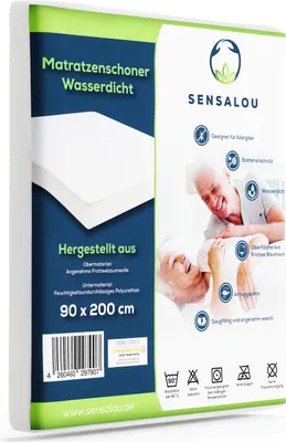 Produktbild von Sensalou Matratzenschoner Wasserdicht - Nässeschutz Matratzenauflage - 90 x 200 cm