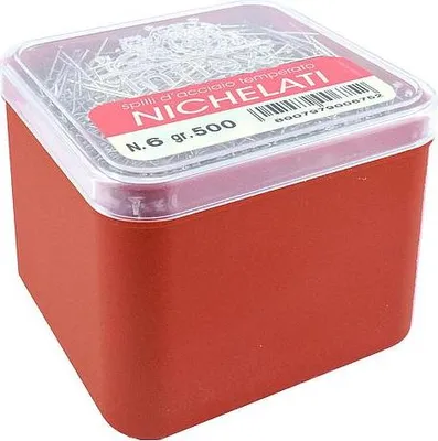 Obrázok produktu pre Oceľový špendlík, poniklovaný, 30x0,6 mm (box 500 g)