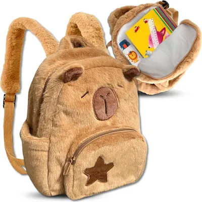 Produktbild von EDIBAZZAR | Plüsch-Kinderrucksack für Vorschulkinder Kapibara Schloss