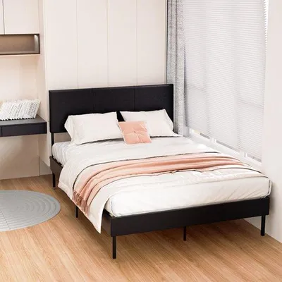 Produktbild von Massives Himmelbett 120x200 cm Met Kopfteil Echtholzbettgestell Tragfähigkeit 350 kg - schwarz