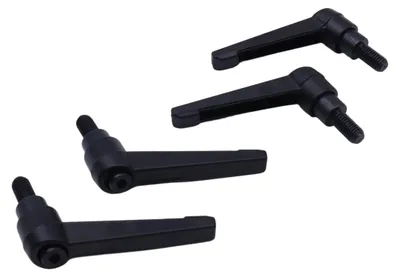 Klemmhebel M8×16 mm, 4 Stück, verstellbar, Kohlenstoffstahl, schwarz