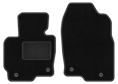 Produktbild von Velours-Fußmatten Vorne für Mazda CX-5 I 2012-2017 (SUV) – 2-tlg, Schwarz, passgenau – Wielganizator LUX