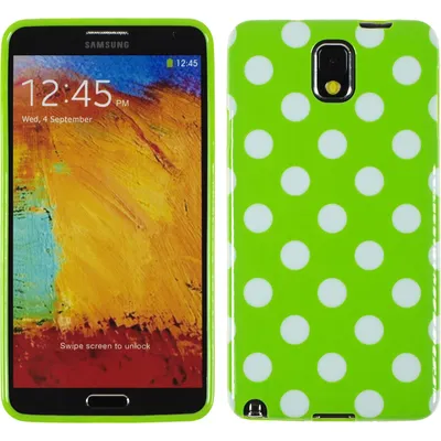 Produktbild von PhoneNatic Case kompatibel mit Samsung Galaxy Note 3 - Design:05 Silikon Hülle Polkadot + 2 Schutzfolien