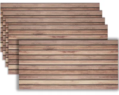Produktbild von tectake® Wandpaneele 3D Holzoptik Styropor für Innen und Außen, Schall und Wärmedämmung, 5er Set, in Naturholz dunkel