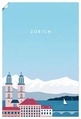 Produktbild von ARTland Poster Zürich Größe: 80x120 cm