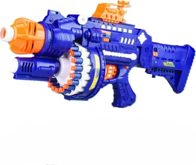 Produktbild von Spielzeug-Gewehr mit 20 Saugnapf-Schaumstoff Patronen, Dart Blaster für drinnen & draußen