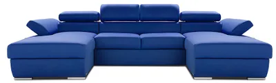 Produktbild von Wohnlandschaft Bettfunktion Ecksofa Stoff U-Form Couch Design Polster Textil Eck