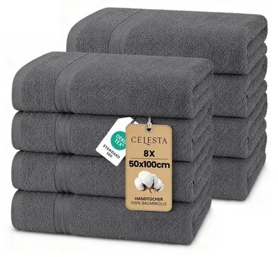 Obrázok produktu pre Rukavice, 50x100 cm, sada 8 kusov, 100% bavlna, tmavosivá