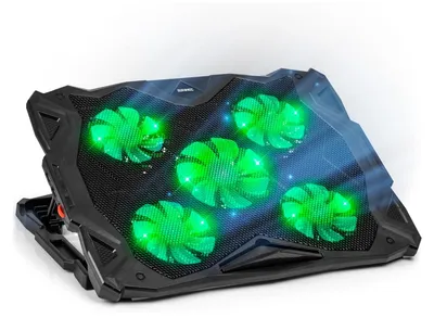 Produktbild von Duronic LC1 Kühlpad | Laptop Kühler für Gaming Notebook | Cooling Ventilator Laptopständer | Laptoperhöhung höhenverstellbar | Kühlständer für Business Home Office | Leistungsstarker Computer Lüfter