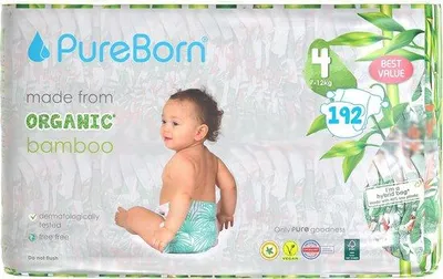 Obrázok produktu pre Bambusové plienky veľkosť 4 (7–12 kg) – hypoalergénne a mimoriadne mäkké