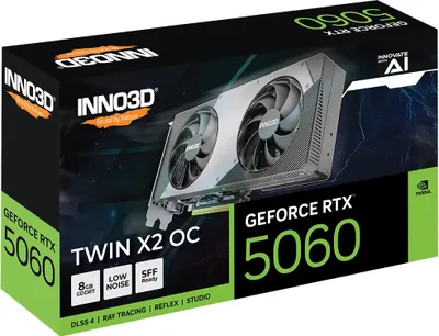 Produktbild von GeForce RTX 5060 TWIN X2 OC 8GB (DLSS 4, 3x DisplayPort, 1x HDMI 2.1)