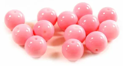 Produktbild von Vintageparts Glasperlen rosa glasiert rund 10 mm für Ketten und Armbänder, 20 Stück