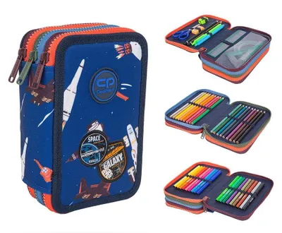 Produktbild von Coolpack Dreifach-Federmäppchen Kosmos Equipment