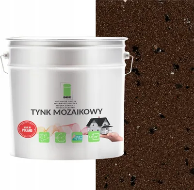 Immagine prodotto di Intonaco a mosaico premium di mica marrone scuro 7 kg - per esterni/interni
