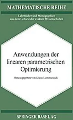 Obrázek produktu pro Anwendungen der Linearen Parametrischen Optimierung
