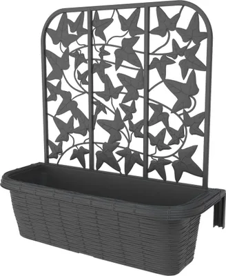 Obrázek produktu pro BAMA Závěsný truhlík RONDINE PRIVACY, 50cm, set 2ks, antracit