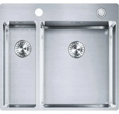 Productafbeelding van FRANKE Spoelbak BOX BXX 260-36-16 A met drukknopafvoer en roestvrijstalen uitstraling