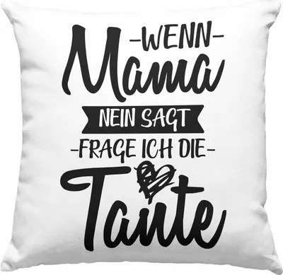 Produktbild von Trendation - Deko-Kissen mit Füllung 40x40 für Neffen Neffin von Tante Geschenk Lustige Geschenkidee (Grün)