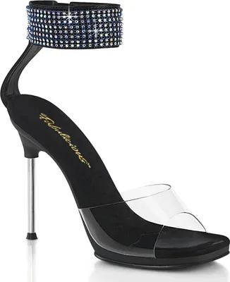 Produktbild von CHIC-42 Damen Sandale von Fabulicious, Transparent-Schwarz EU 36, US 6