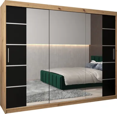 Produktbild von Kleiderschrank, Schiebetürenschrank Schlafzimmer, Schrank mit Spiegel VERONA 4 250 cm