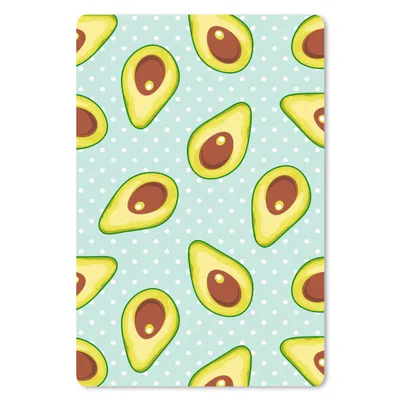 Produktbild von MuchoWow® Mauspad Mousepad Avocado - Muster - Polka dots 18x27 cm - Mousepads - Maus Mat - Pad - Mausunterlage