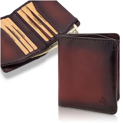 Zdjęcie produktu dla Visconti portfel męski skóra naturalna ciemny brąz RFID 10x8,5 cm slim