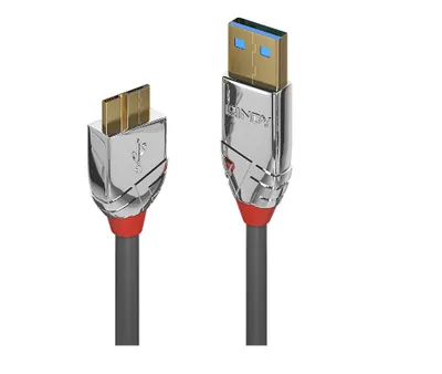 Image de Lindy 36656 câble USB USB 3.2 Gen 1 (3.1 Gen 1) 0,5 m USB A Micro-USB B Gris