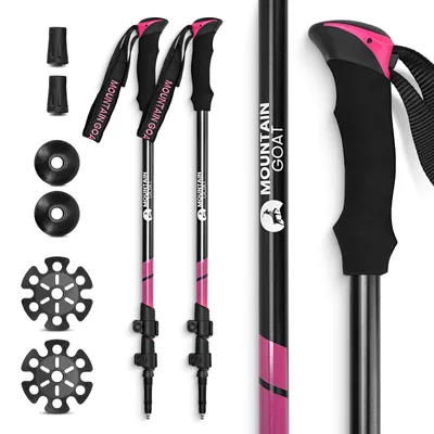 Produktbild von MOUNTAIN GOAT PEAK+ Trekkingstöcke, verstellbar, Nordic Walking, Aluminium Rosa