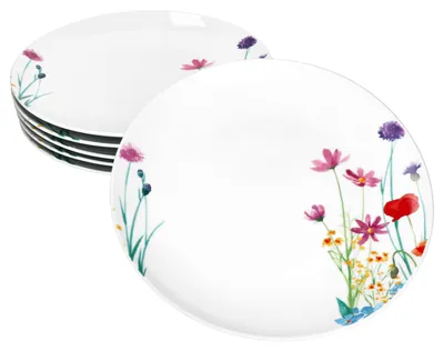 Zdjęcie produktu dla 6x Marie talerz obiadowy Ø26,7cm porcelana 6 osób duży talerz talerz obiadowy kwiaty