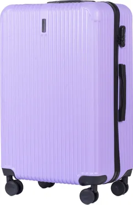 Image de Grande valise Wings Egret 28 pouces avec extension - Matériau ABS violet clair