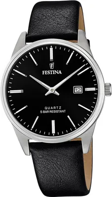 Image de Festina Elegant Montre Hommes F20512/4 Bracelet cuir Classique noir D2UF20512/4